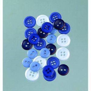 Boutons 10 - 15 mm - mélange bleu 40 g bleu Boutons 10 - 15 mm - mélange bleu 40 g bleu