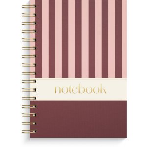 Cahier A5 � rayures, reliure spirale