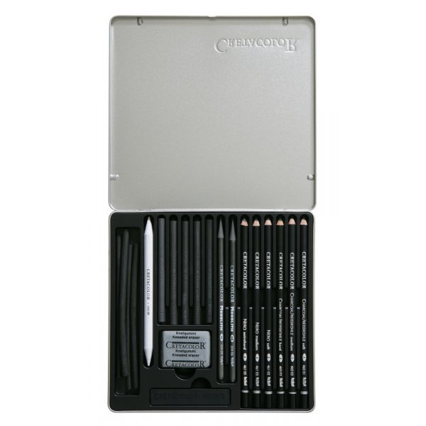 Set de stylos Crayons Cretacolor Bote Noire - 20 pices