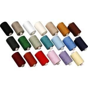 Fil à coudre - polyester - couleurs mélangées - 20 x 1000 m Fil à coudre - polyester - couleurs mélangées - 20 x 1000 m