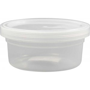 Pot en plastique avec couvercle - 125 ml - 20 pcs Pot en plastique avec couvercle - 125 ml - 20 pcs