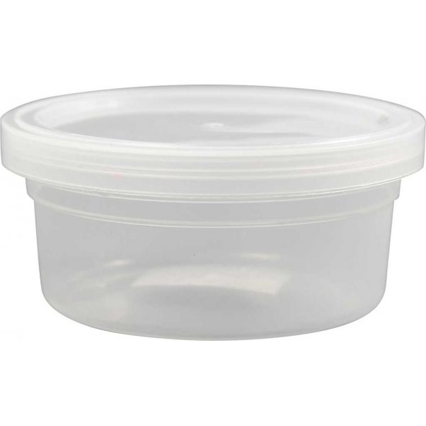 Pot en plastique avec couvercle - 125 ml - 20 pcs