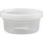 Pot en plastique avec couvercle - 125 ml - 20 pcs