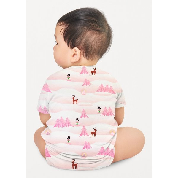 Jersey à motifs 145 cm - Winterland - Rose Jersey à motifs 145 cm - Winterland - Rose