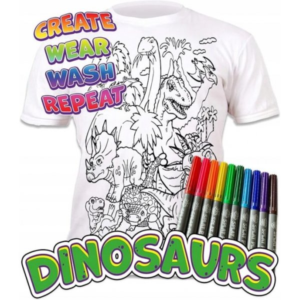 Colorie ton T-shirt - Dinosaures