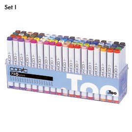Set de marqueurs Copic - 72 stylos - Set A Set de marqueurs Copic - 72 stylos - Set A