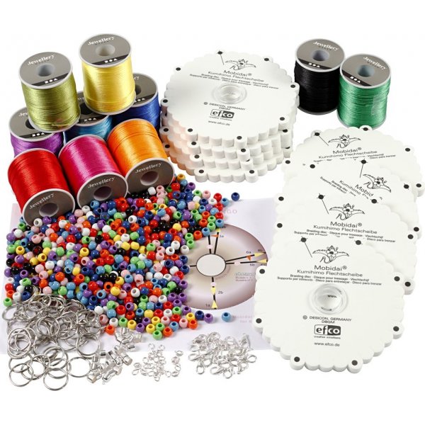 Ensemble de classe Kumihimo - Couleurs non - Couleurs vives