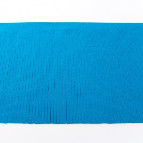 Bordure  franges - Daim 12 cm