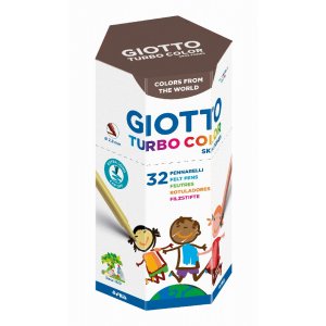 Feutres Giotto Turbo Couleur peau - paquet de 32 Feutres Giotto Turbo Couleur peau - paquet de 32