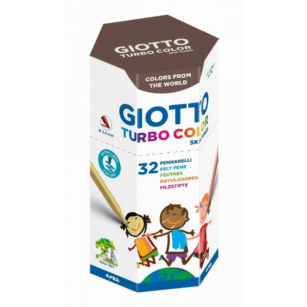 Feutres Giotto Turbo Couleur peau - paquet de 32