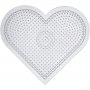 Assiettes perles - Transparent - Coeur - 10 pcs