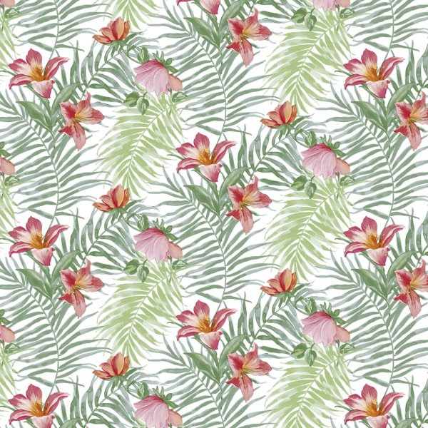 Toile cire PVC Fleur - Cerice