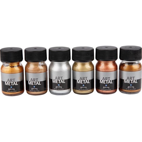 Art Metal Color - couleurs mtallises - 6x30 ml