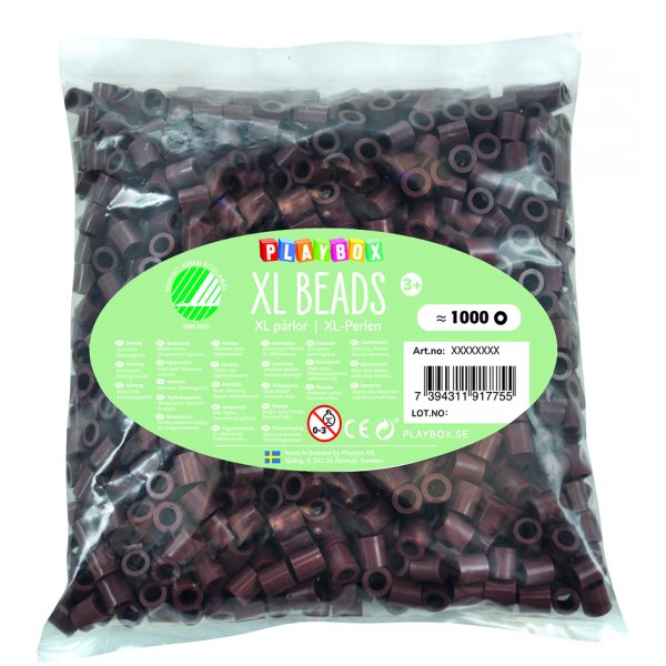 Perles de pipe XL 1000 pcs marron Perles de pipe XL 1000 pcs marron