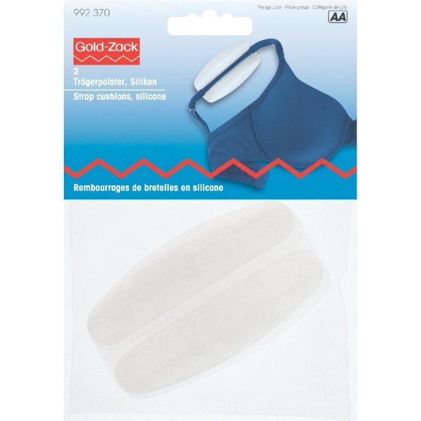 Coussins de sangle transparents 100% silicone 2 pcs