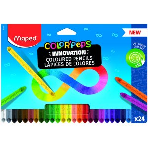 Coffret crayons de couleur - Maped - Color'Peps Infinity lot de 24 Coffret crayons de couleur - Maped - Color'Peps Infinity lot de 24