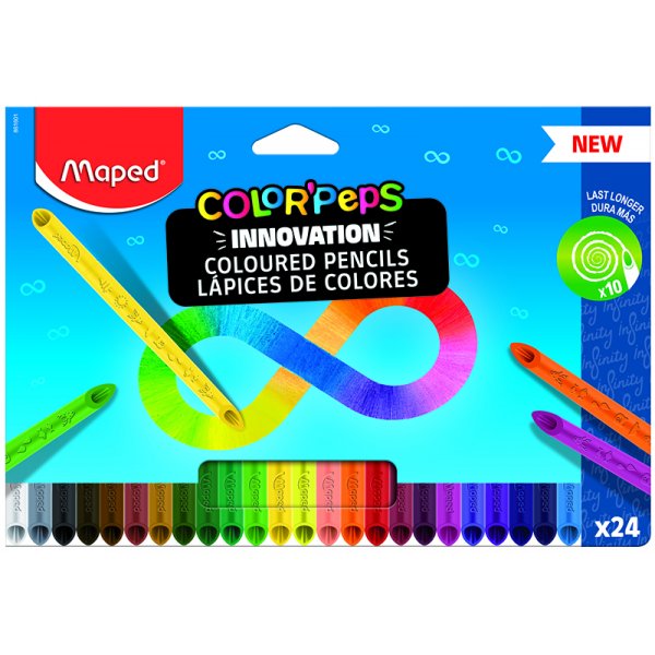 Coffret crayons de couleur - Maped - Color'Peps Infinity lot de 24