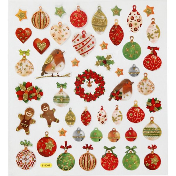 Stickers - Boules de Nol et dcoration
