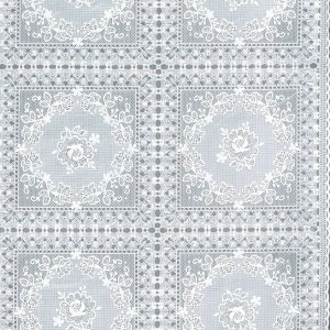 Tissu ciré dentelle Crochet - Blanc Tissu ciré dentelle Crochet - Blanc