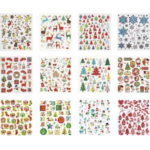 Livret avec autocollants - Noël - 2 x 12 feuilles Livret avec autocollants - Noël - 2 x 12 feuilles