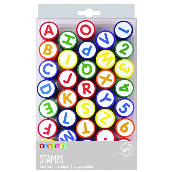 Timbres - lettres et chiffres - 35 pcs Timbres - lettres et chiffres - 35 pcs