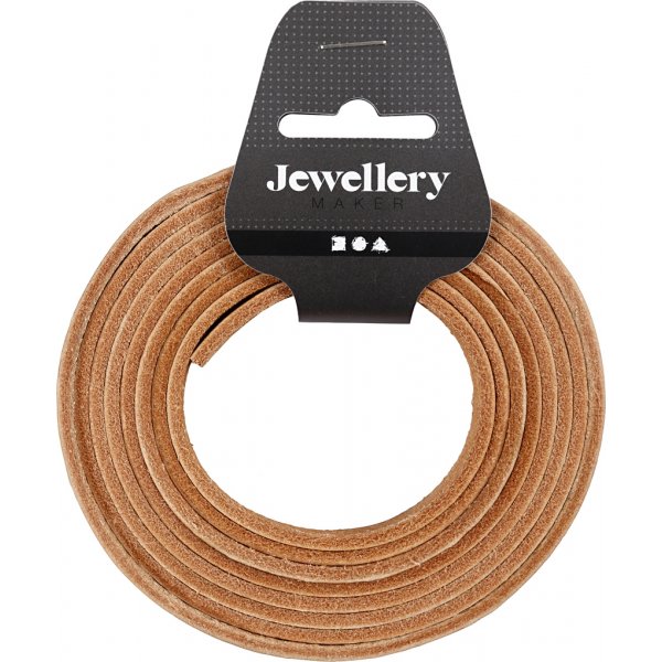 Bracelet en cuir - naturel - 2 m