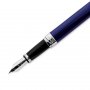 Stylo plume Waterman Exception Slim Laque - Garniture Argent - Bleu Fin