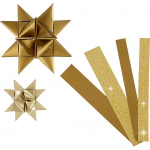 Bandes étoiles - or - paillettes, vernis - Ø6,5+11,5 cm - 40 bandes Bandes étoiles - or - paillettes, vernis - Ø6,5+11,5 cm - 40 bandes