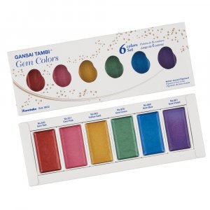 Peinture aquarelle Gansai Tambi - Couleurs de pierres précieuses Peinture aquarelle Gansai Tambi - Couleurs de pierres précieuses