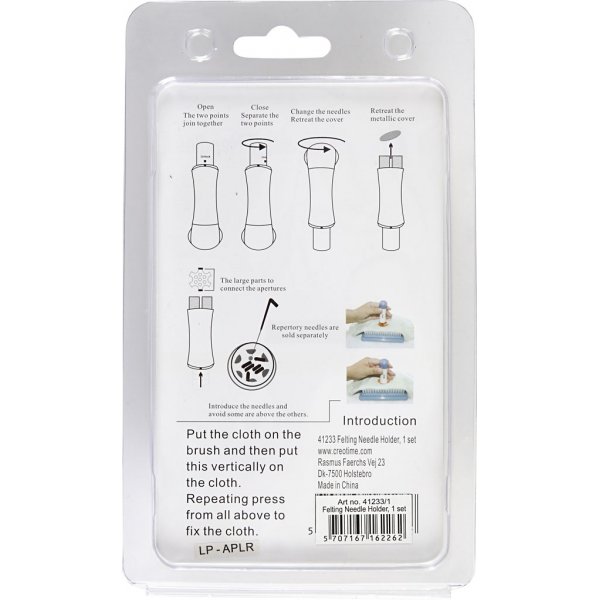 Porte-aiguille  feutrage en plastique avec 7 aiguilles intermdiaires