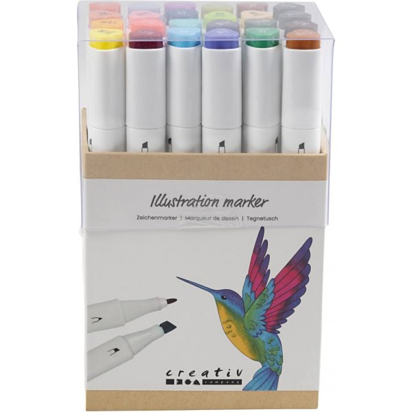 Stylo à dessin - couleurs complémentaires - 24 pcs Stylo à dessin - couleurs complémentaires - 24 pcs