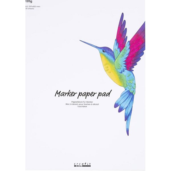 Bloc marqueur - blanc - A3 - 30 feuilles