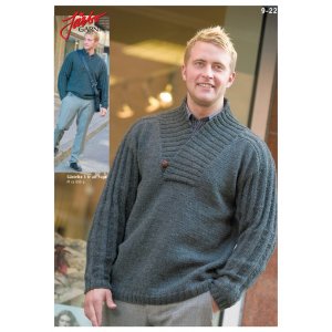 Patron tricot - Pull homme col châle Patron tricot - Pull homme col châle