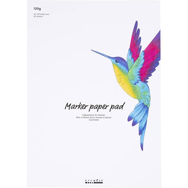 Bloc marqueur - blanc - A3 - 30 feuilles Bloc marqueur - blanc - A3 - 30 feuilles