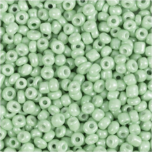 Perles de rocaille - vert clair - 25 g Perles de rocaille - vert clair - 25 g