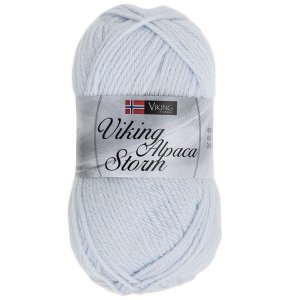 Fil Viking Alpaca Storm 50g - Bleu glacier (520) Fil Viking Alpaca Storm 50g - Bleu glacier (520)