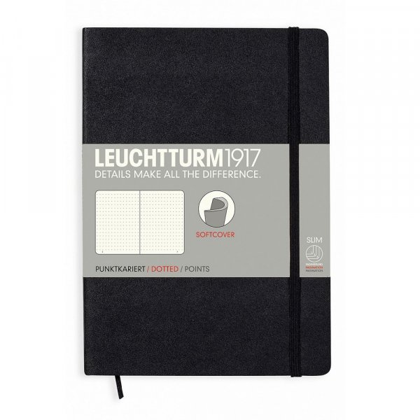 Carnet A5 Soft Dotted - Noir