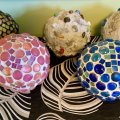 Image client Boules de verre scintillantes 18 - 20 mm - améthyste 100 g / 20 pcs.
