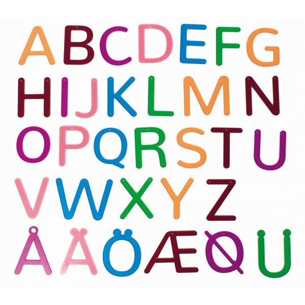 Lettres transparentes en couleur 32 pcs