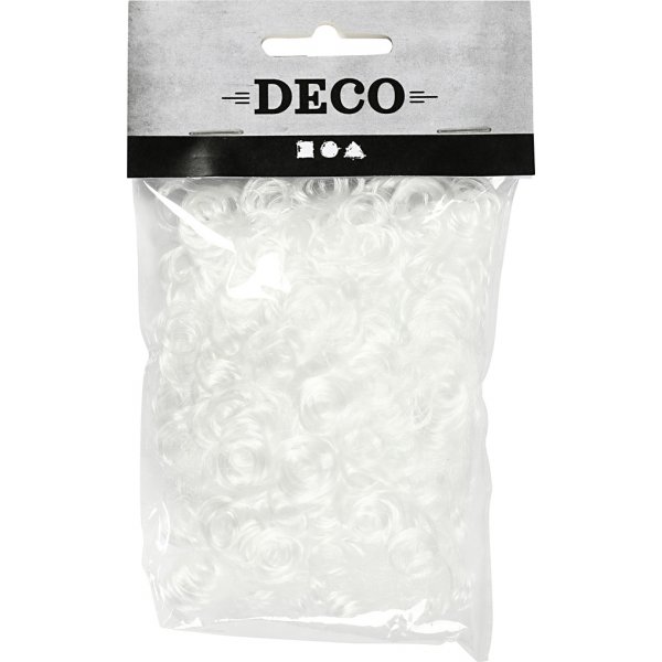 Cheveux de poupée bouclés - blanc - 15 g Cheveux de poupée bouclés - blanc - 15 g