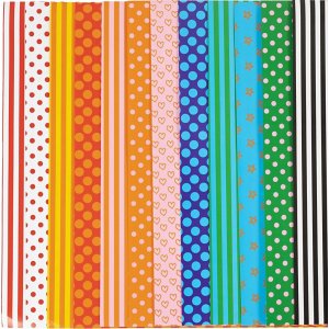 Papier brillant - couleurs mélangées - À motifs - 100 feuilles Papier brillant - couleurs mélangées - À motifs - 100 feuilles