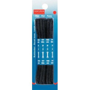 Lacets ronds 5mm 150cm CO noir 2 pcs Lacets ronds 5mm 150cm CO noir 2 pcs