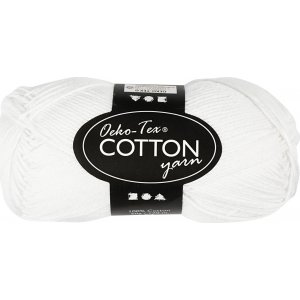 Fil de coton - blanc - no. 8/4 - 50g Fil de coton - blanc - no. 8/4 - 50g