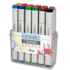 Coffret Copic Marker - 12 stylos - Couleurs vives Coffret Copic Marker - 12 stylos - Couleurs vives