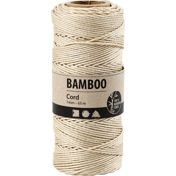 Corde en bambou - blanc cassé - 65 m Corde en bambou - blanc cassé - 65 m