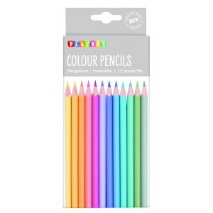 Crayons de couleur pastel triangulaires 12 pcs