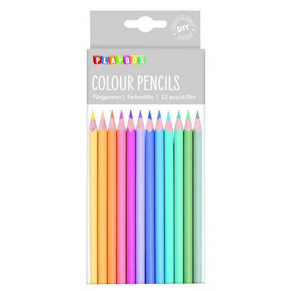Crayons de couleur pastel triangulaires 12 pcs Crayons de couleur pastel triangulaires 12 pcs