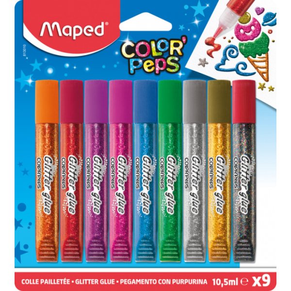 Colle - Maped - ColorPeps Colle paillete paquet de 9