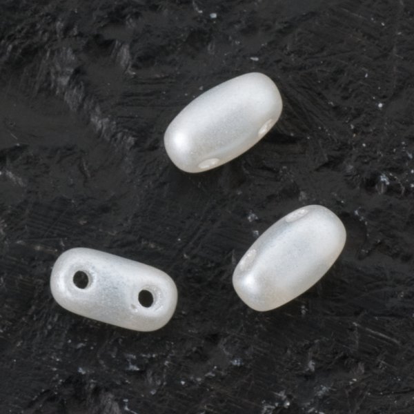 Perles de cire en verre 4x6 mm Blanc - 75 pcs