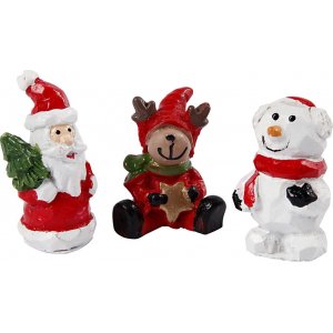 Figurines - Père Noël - Renne et bonhomme de neige Figurines - Père Noël - Renne et bonhomme de neige